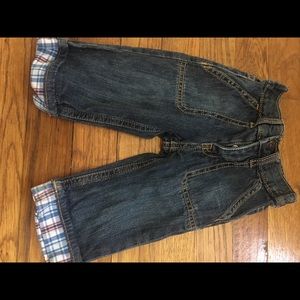 Gymboree Boys Plaid Cuffed Jeans, 6-12 mths